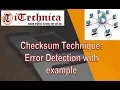 12 Checksum Error Detection with example
