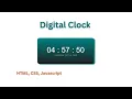 Digital Clock Using HTML CSS Javascript