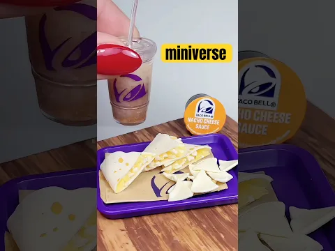 Miniverse Taco Bell Quesadilla REMIX 💜 #miniverse #makeitmiami #miniature #shorts