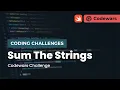 Swift Coding Challenges Codewars - Sum The Strings ENGLISH