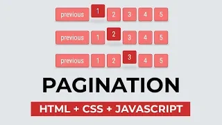 Creating Flat Pagination - HTML CSS JS