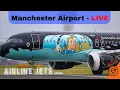 Download Lagu Plane spotting - LIVE - Airbus A380, A350, 787 and more! Thursday 17th July  Manchester Airport UK