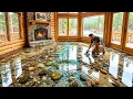 Lagu Top 10 Natural River Bed Epoxy Designs Using River Rocks and Clear Resin Flow for Rustic Cabins