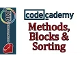 Learn Ruby with Codecademy Blocks and Sorting Methods Blocks and Sorting