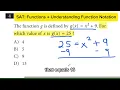 SAT Practice Test Functions - Understanding Function Notation