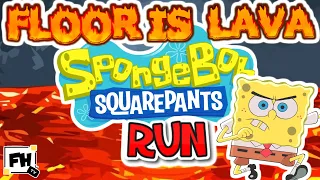 spongebob floor is lava run summer brain break fitness activity fitnesshustletv
