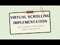 How to implement virtual scrolling in Angular using angular cdk