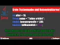 Java Tutorial Programmieren Textausgabe und Datenstrukturen - Java programmieren lernen Deutsch