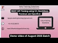 REST API Testing using C RestSharp Postman and Specflow Demo 19th August 2025