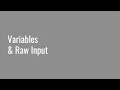 3 3 Variables Raw Input