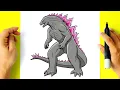 How to DRAW GODZILLA Full Body - Godzilla x Kong