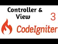 Controllers and Views in Codeigniter Part Codeigniter 3 Tutorial in Hindi