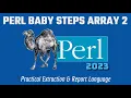 Perl Programming Baby Steps - Accessing Array Elements in Perl 2023