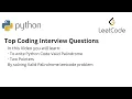 Top Coding Interview Questions - 16 Valid Palindrome Python Two-Pointers Debugging