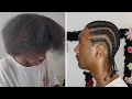 How to do Easy 8 Stitch Straight Back Cornrow Braids Hairstyle Tutorial Braid Style Men Edition