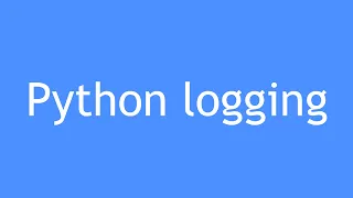 Logging in Python Python s logging module import logging