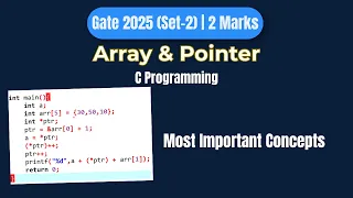 GATE CSE 2025 PYQ Arrays Pointers in C