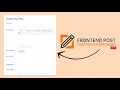 Frontend Post Submission Manager Free