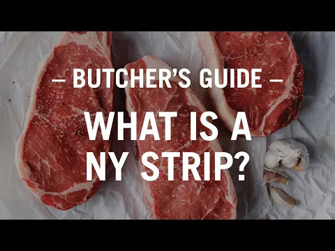 Download MP3 The Butcher's Guide: What is a New York Strip Steak?