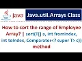 How to sort the range of Employee Array sort - Comparator
