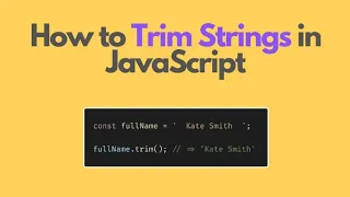 Javascript-Trim TrimStart TrimEnd Method