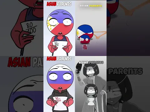 ASIAN PARENTS 😱 #countryhumans