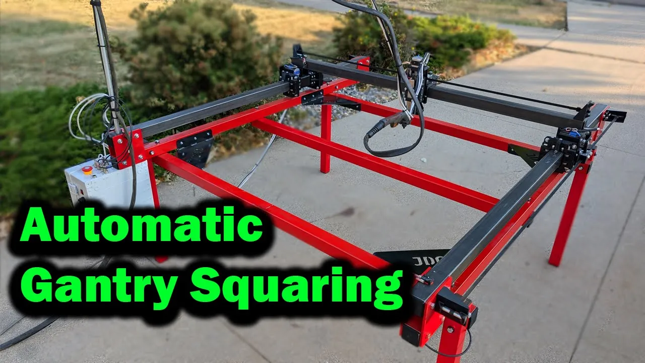 Budget DIY CNC XL Plasma Table || Automatic Gantry Squaring