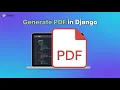 Django PDF Generation with Dynamic Data using ReportLab Python Django Tutorial Part 2