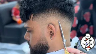 Textured Fringe Mid Fade Haircut Barber Tutorial