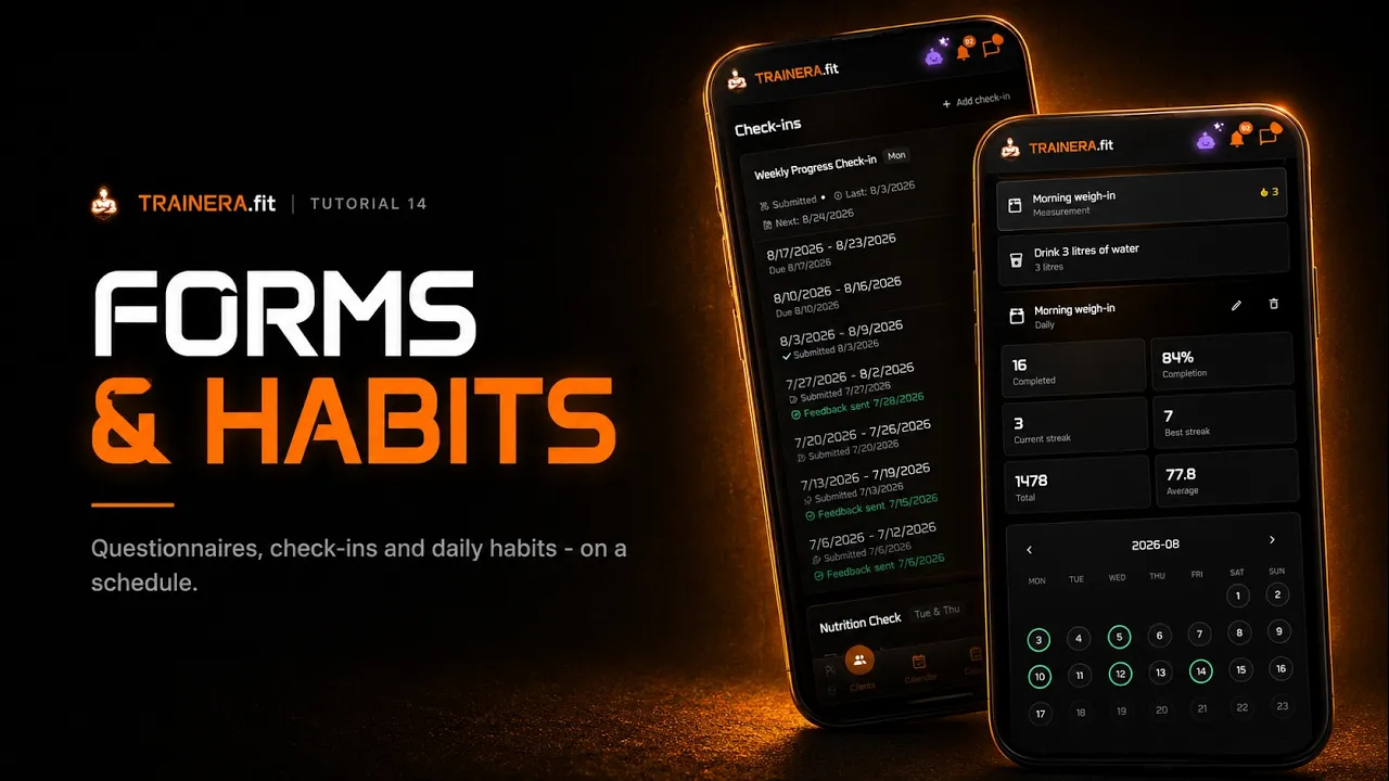 Forms and habits: intake, check-ins and daily habits