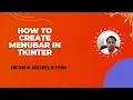Menu Bar in Tkinter Complete Python GUI Project Step-by-Step Hindi