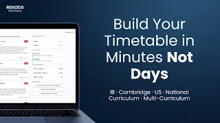 Rekods Schools AI-Powered School Timetable Generator