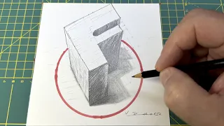 Drawing 3D Letter F  #art #minimalart #draw3d