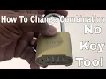 How To Change The Combination On your Master Lock 875DLF 875 975 878 No Tool Key Needed