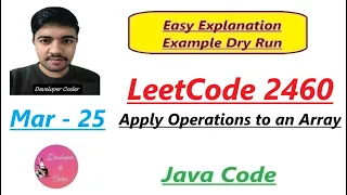 Apply Operations to an Array LeetCode 2460 Java Code Developer Coder