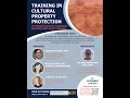 Training in Cultural Property Protection Nat l Council for Preservation Education Conference Pt 1