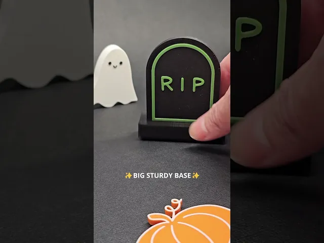 REMIX ME! Spider Web Rectangular Halloween Gravestone Template | Freestanding Decor or Fridge Magnet video thumbnail