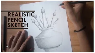 Download Realistic Paintbrush Pot Sketch | Time-lapse MP3