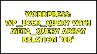 Wordpress WP - User