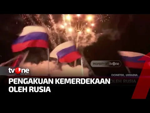 Pengakuan Kemerdekaan, Warga Donetsk Kibarkan Bendera Rusia
