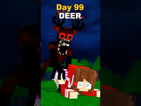 Help JJ SISTER Escape from the DEER.EXE In 99 Nights In The Forest Roblox💀 森の中で99の夜に鹿からjjの妹の脱出を助けます
