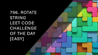 796 Rotate String Leetcode EASY Java solution