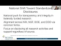 National Shift Toward Standardized Disclosures
