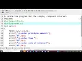 2 Simple and Compound interest C Programming Language LAB PPS LAB JNTU Autonomous