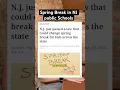 NJ public school calendars