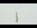 Diamond Journey Cascade Pendant Necklace .10CT 14K White Gold 16” Chain - 33793