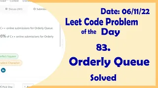 899 Orderly Queue Leetcode Daily Challenge