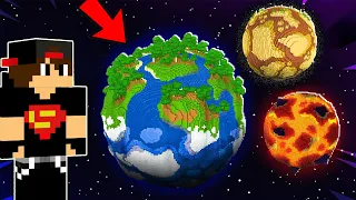 ماين كرافت تحول العالم الى الكرة الارضية Minecraft 