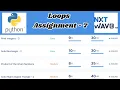 Loops Assignment - 7