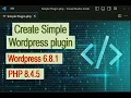 Create Simple WordPress plugin - PHP